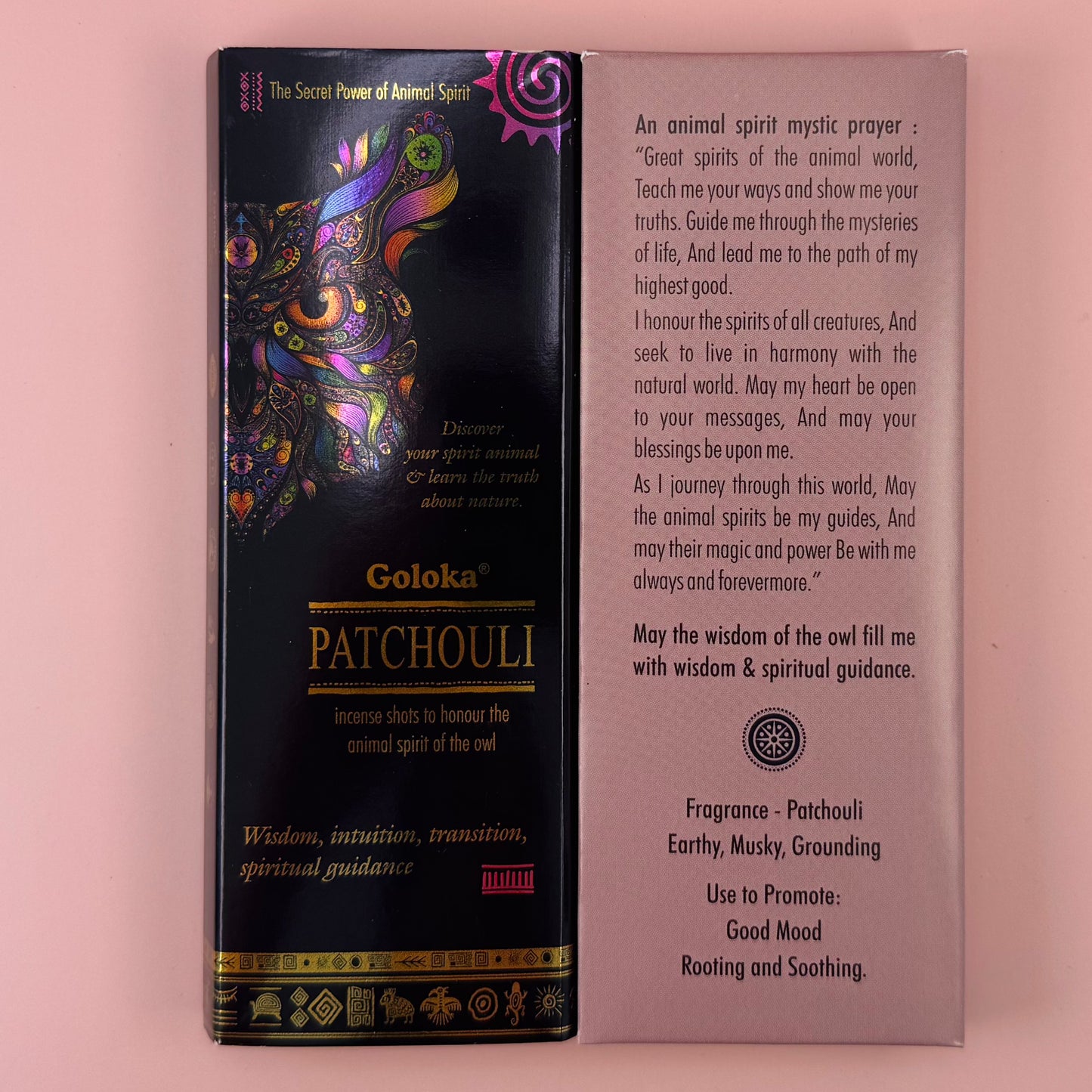 Encens “Patchouli & Hibou” – Sagesse Nocturne & Clairvoyance